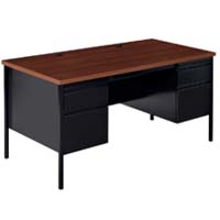 Fortress Series Steel Double Pedestal Desk